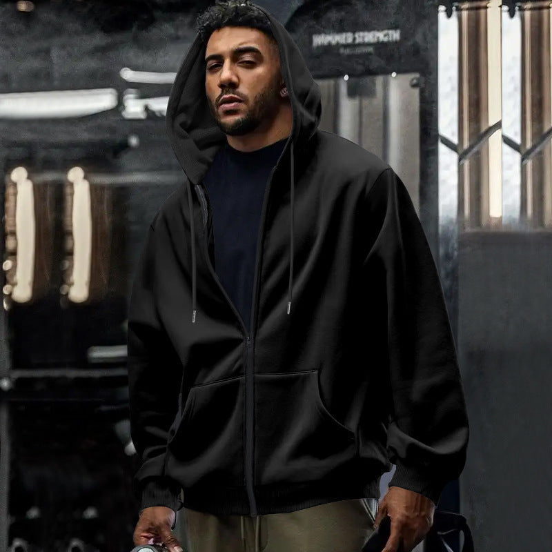 Men's oversized full zip hoodie, view 9