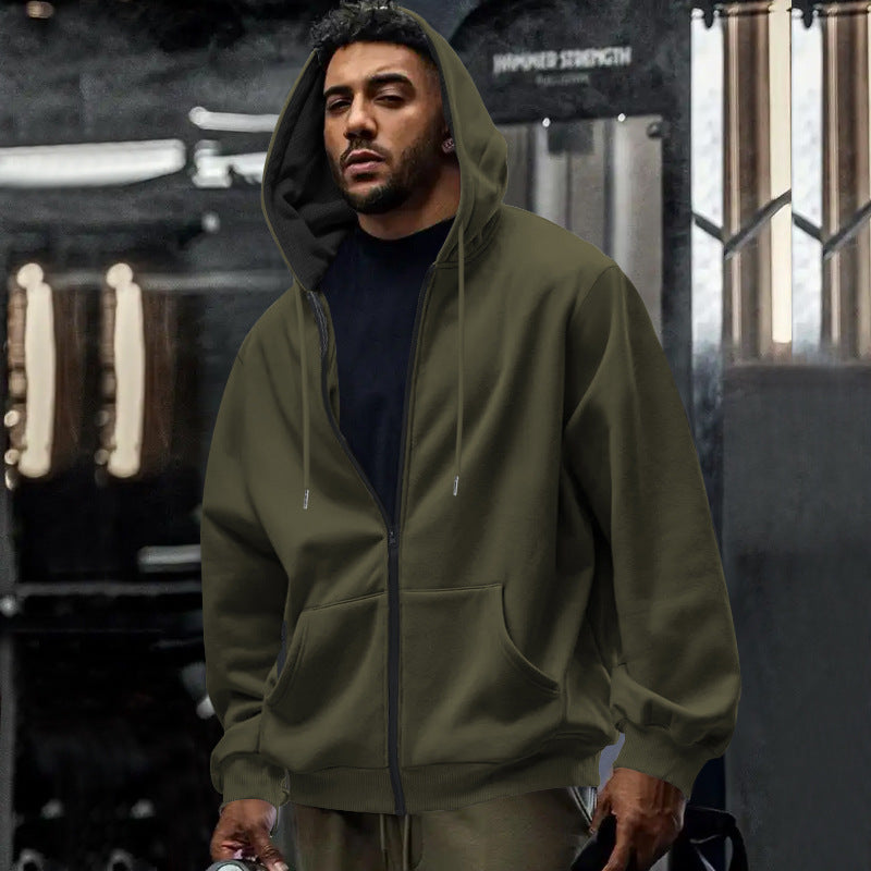Men's oversized full zip hoodie, view 8