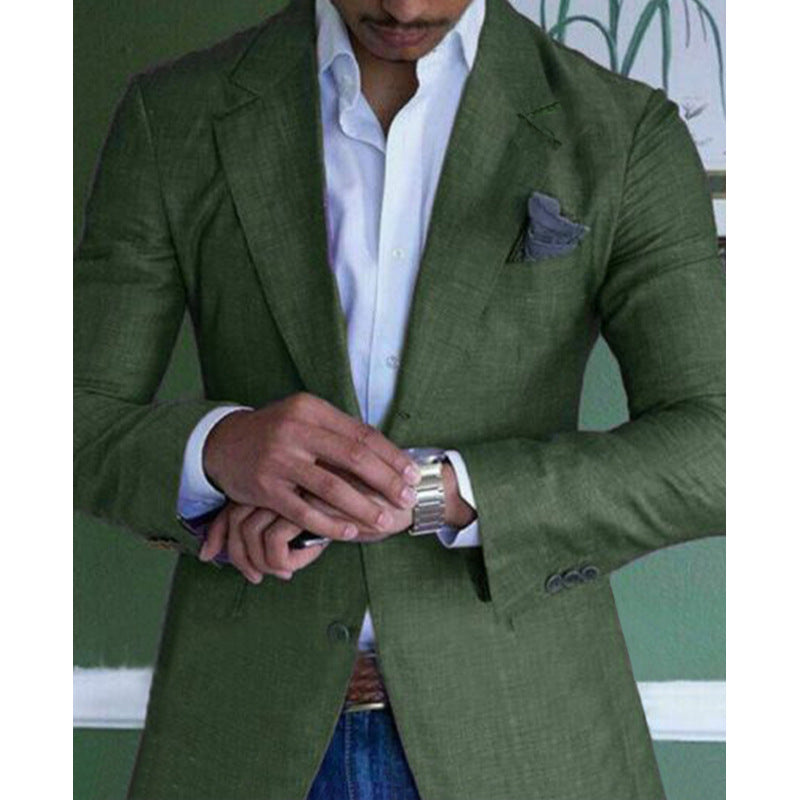 Men's notch lapel two button blazer, view 5