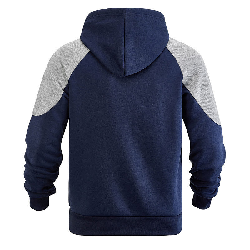 Men's textured panel raglan hoodie, view 5