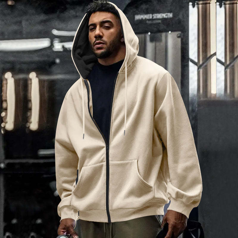 Men's oversized full zip hoodie, view 10