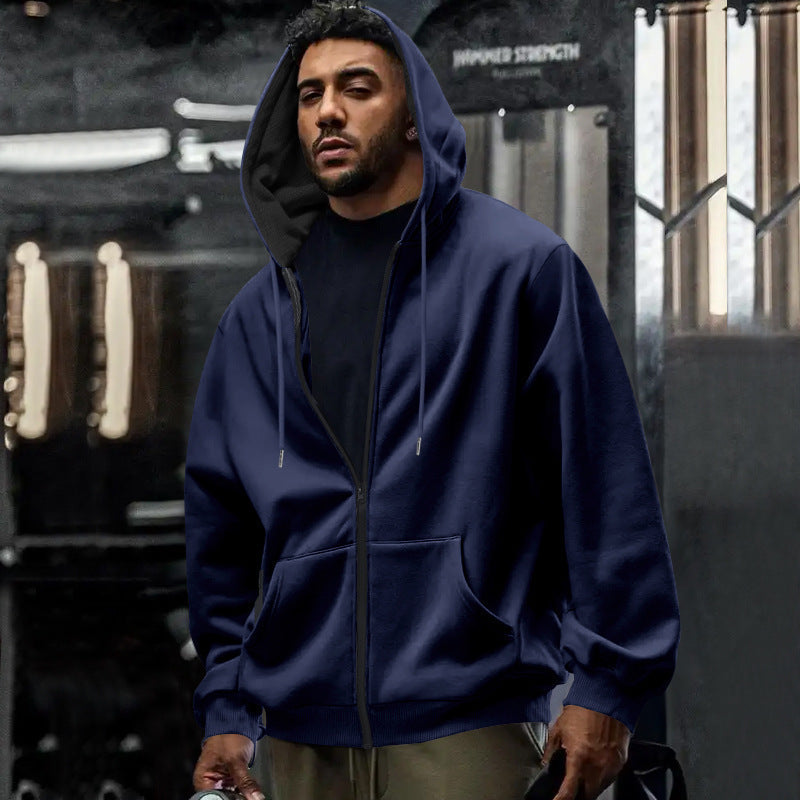 Men's oversized full zip hoodie, view 14