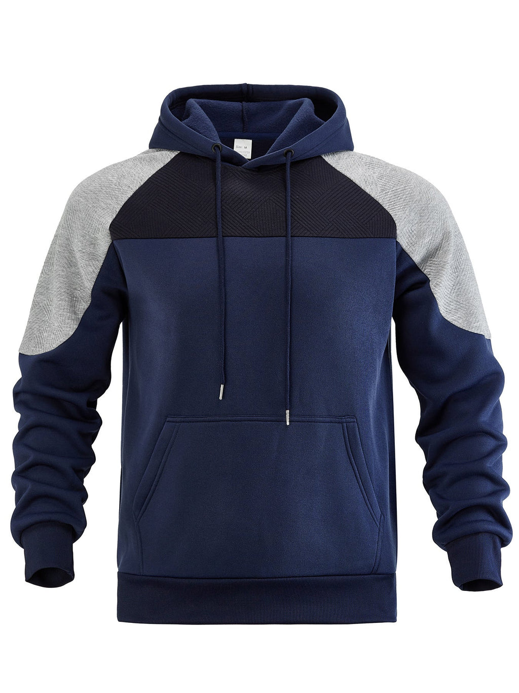 Men's textured panel raglan hoodie, view 8