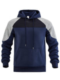 Men's textured panel raglan hoodie, view 10