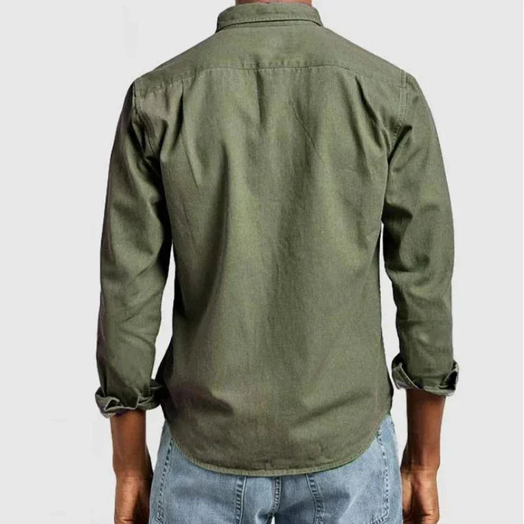 Men's signature cotton tailored shirt, view 12