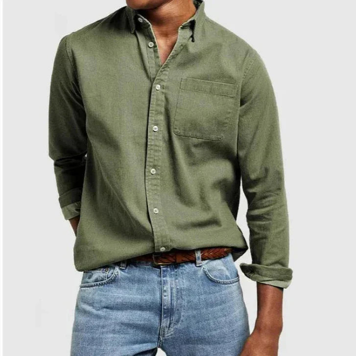 Men's signature cotton tailored shirt, view 11