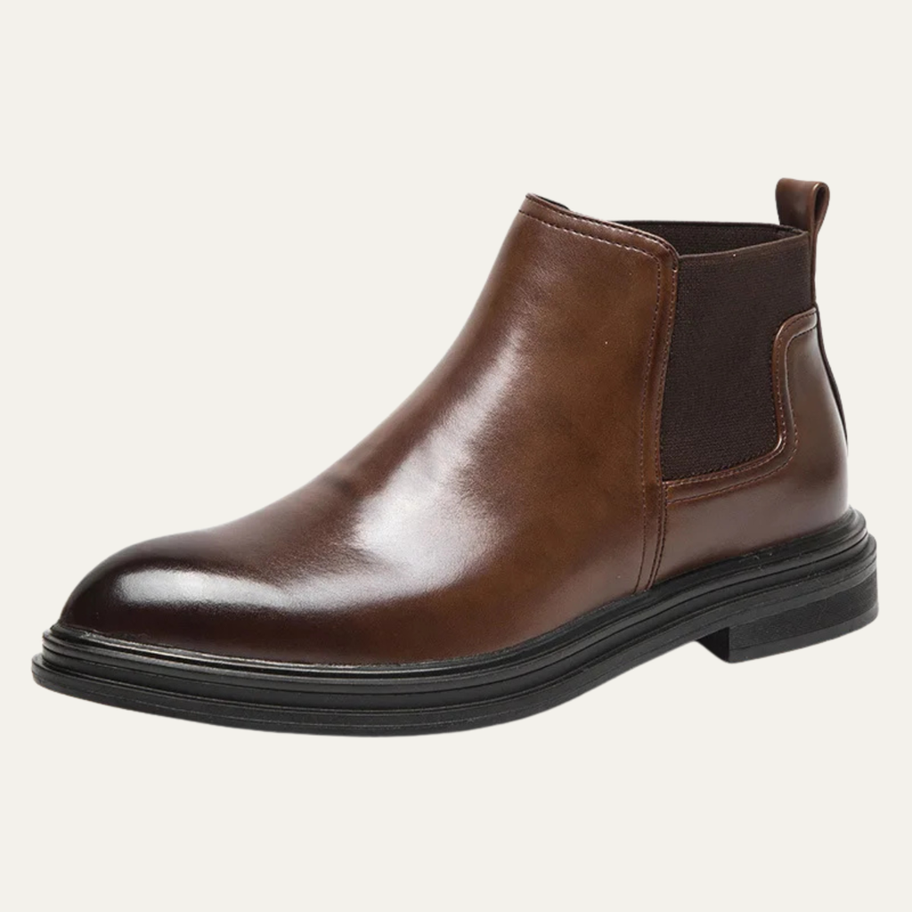 Men's lug sole leather chelsea boots, view 6