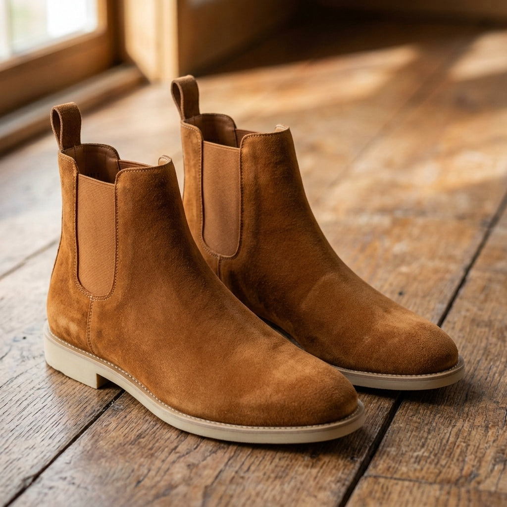 Gaspard | Suede Elastic Panel Chelsea Boots