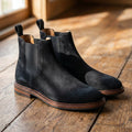 Men's suede elastic panel chelsea boots