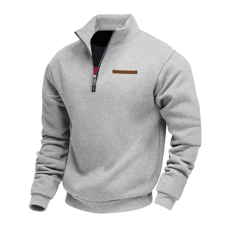 Men's brushed fleece crew sweatshirt, detail