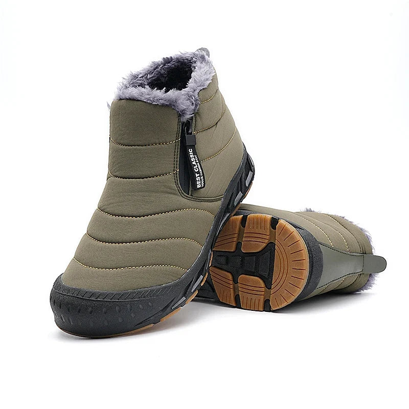 Men's waterproof insulated snow boots, detail