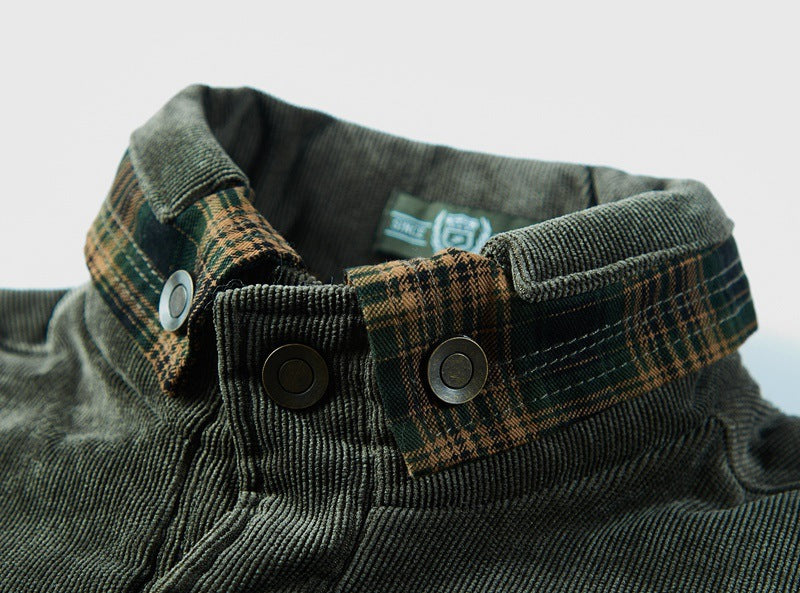 Men's sherpa lined check overshirt, view 10