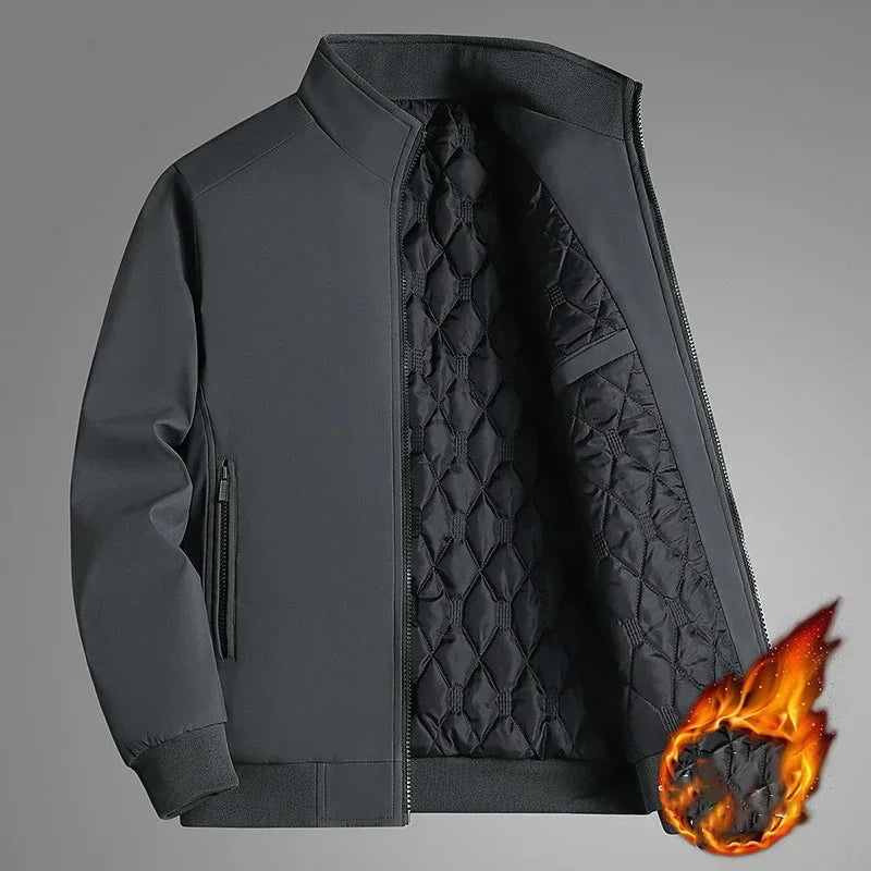 Men's waterproof lightweight rain jacket, side view