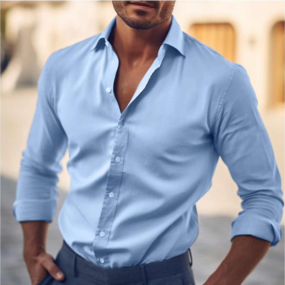 Men's everyday essential button up shirt