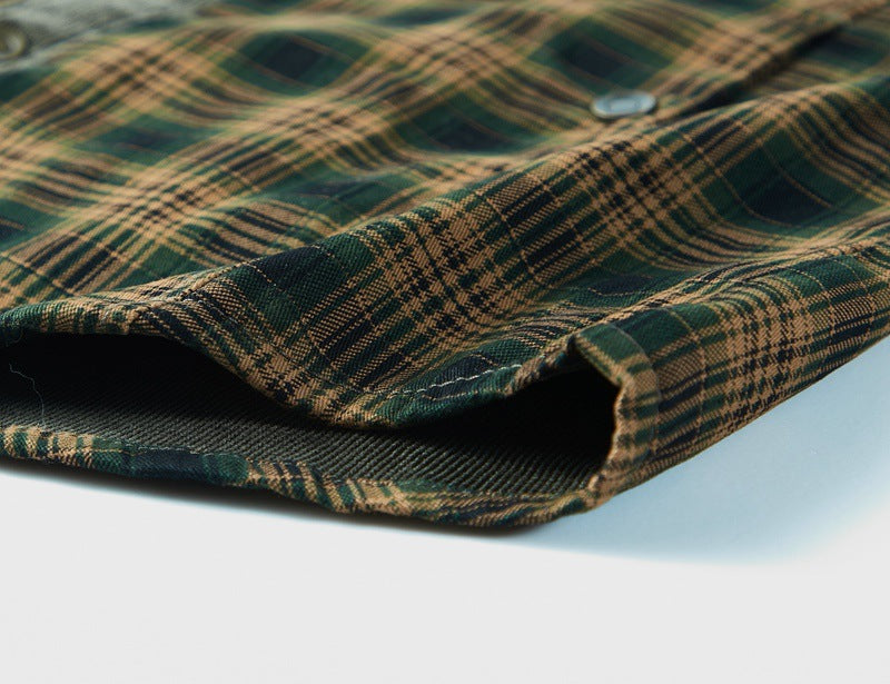 Men's sherpa lined check overshirt, view 15