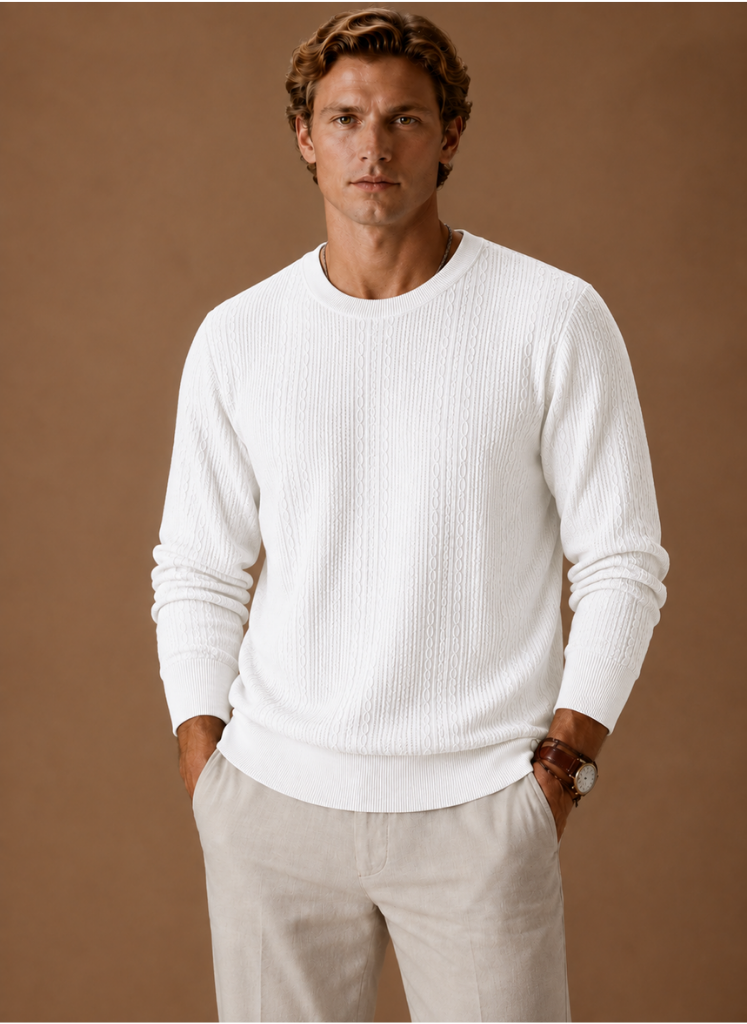 Cormac | Cable Knit Crew Neck Jumper