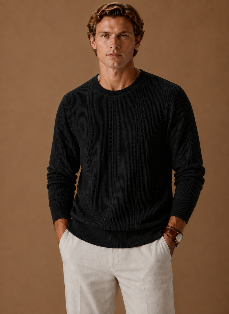 Cormac | Cable Knit Crew Neck Jumper