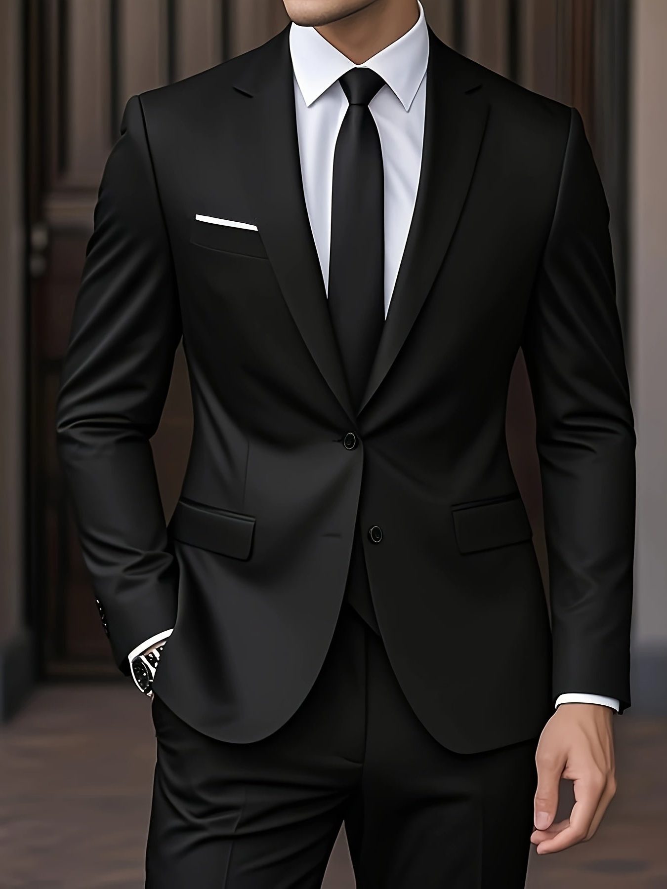 Men's sharp fit tailored suit blazer, view 7