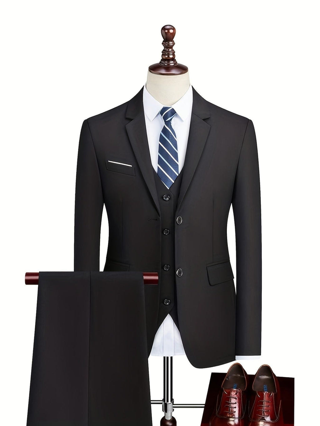 Men's sharp fit tailored suit blazer, view 8