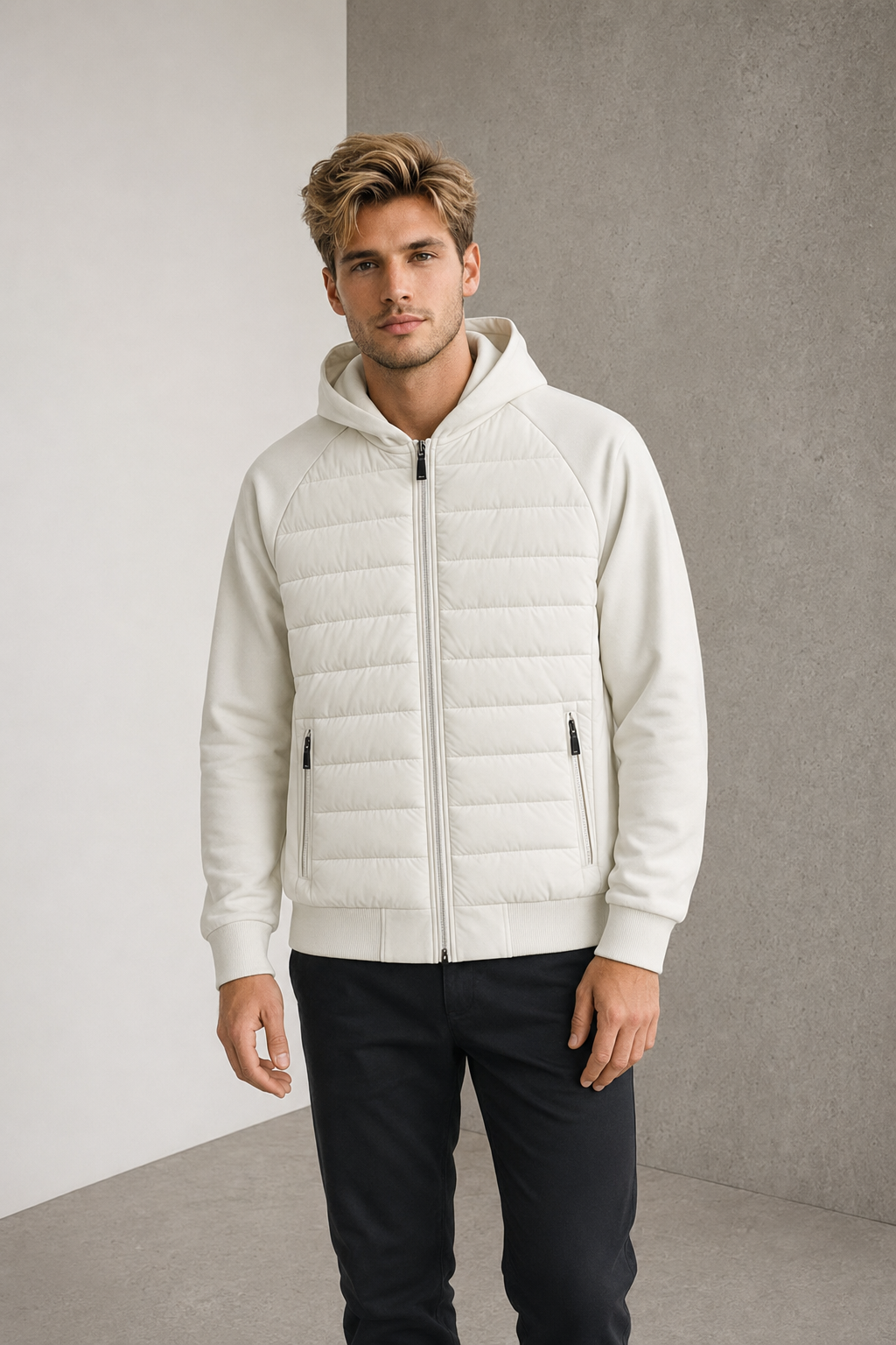 Finbar | Hybrid Padded Hooded Jacket