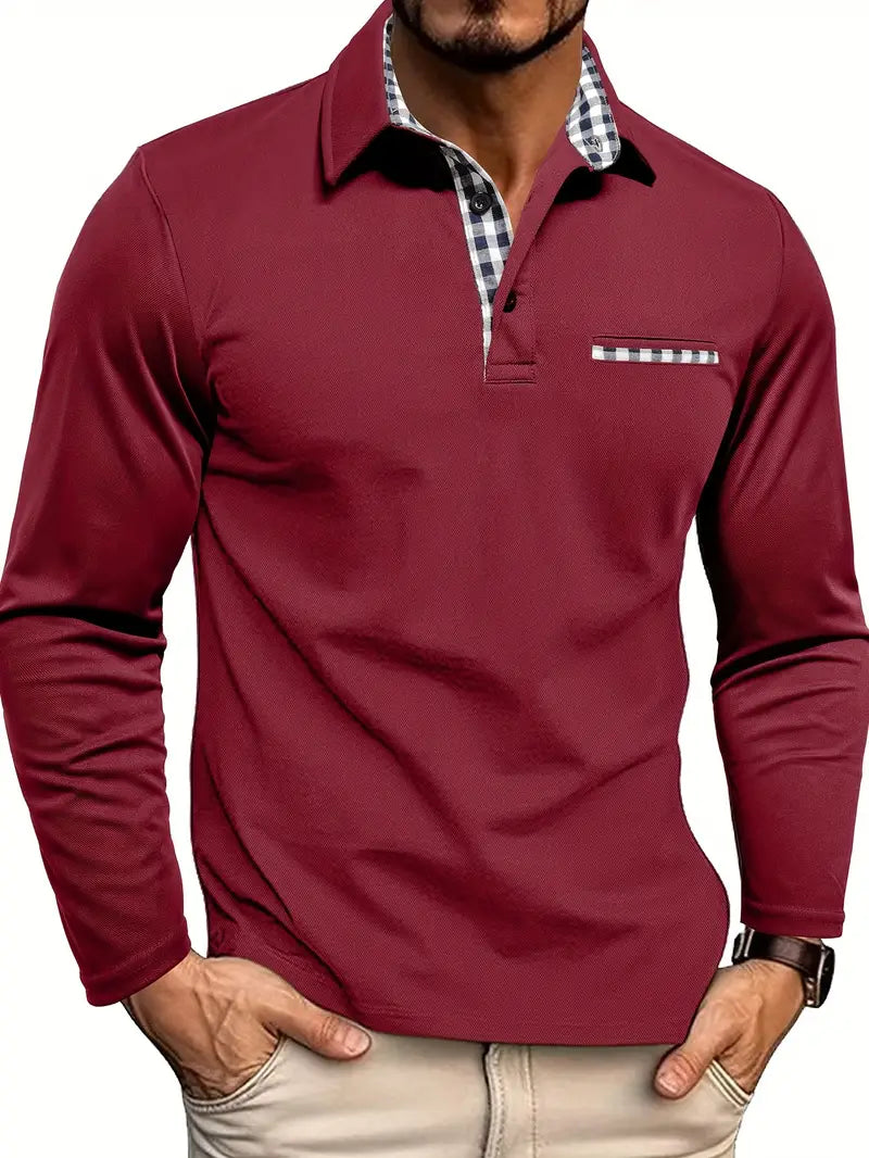 Alonzo | Tailored Long Sleeve Polo Shirt