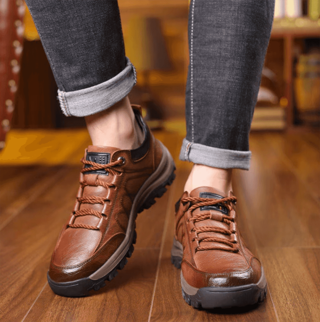 Men's cushioned leather comfort shoes