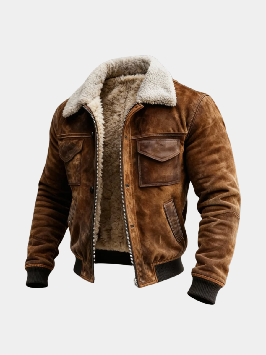 Men's sherpa lined winter jacket