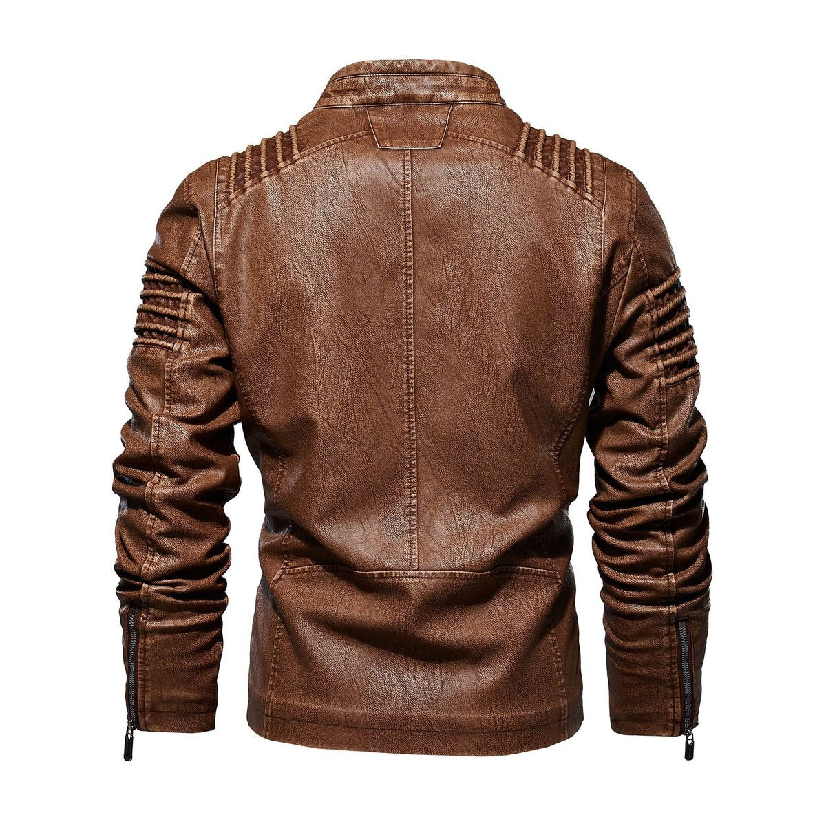 Bram | Slim Fit Leather Racer Jacket