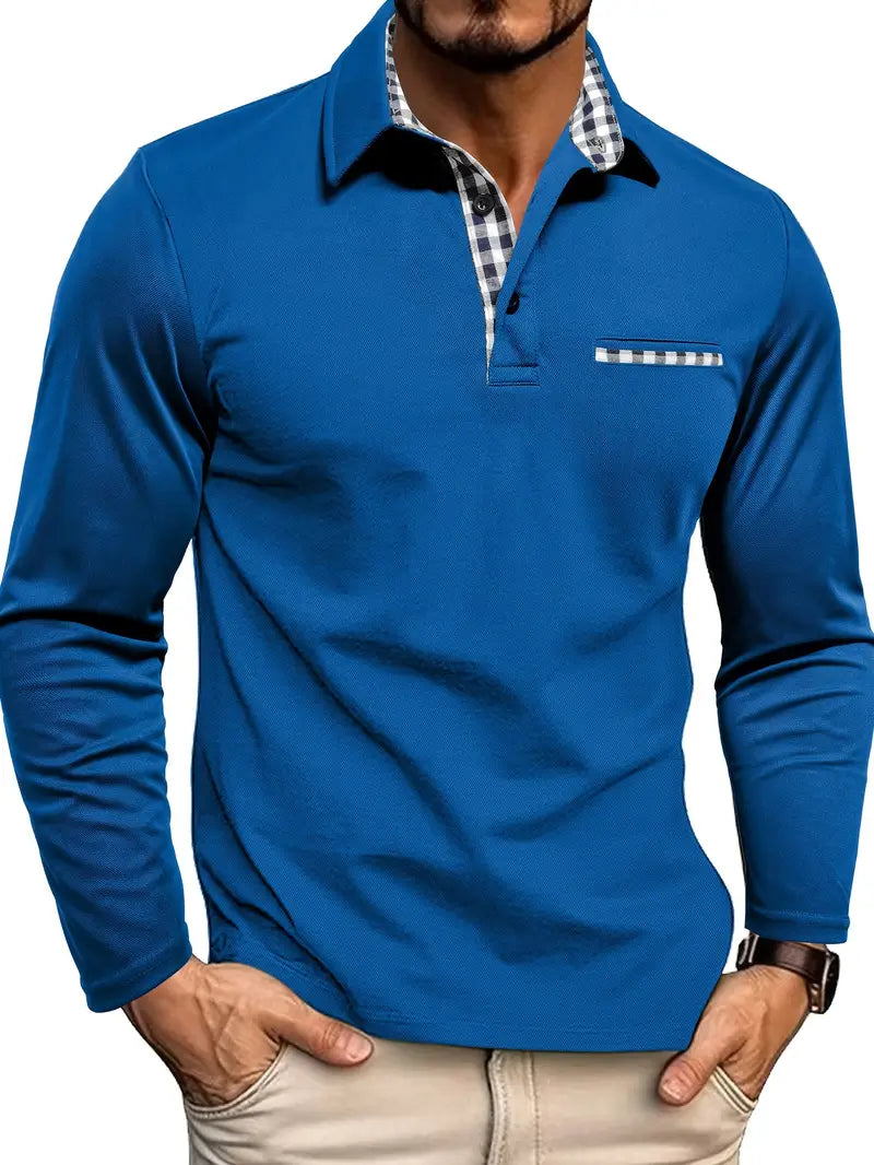 Alonzo | Tailored Long Sleeve Polo Shirt
