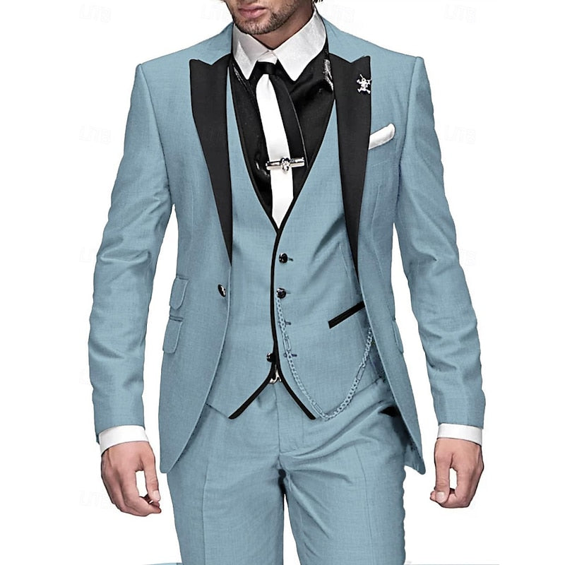 Men's three piece blazer waistcoat set, view 7