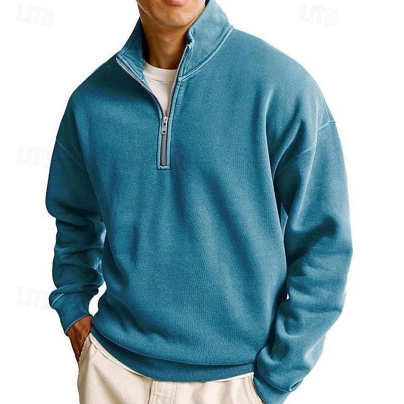 Men's quarter zip sweatshirt, view 8