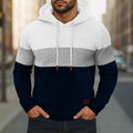 Men's panelled colour block hoodie, view 7