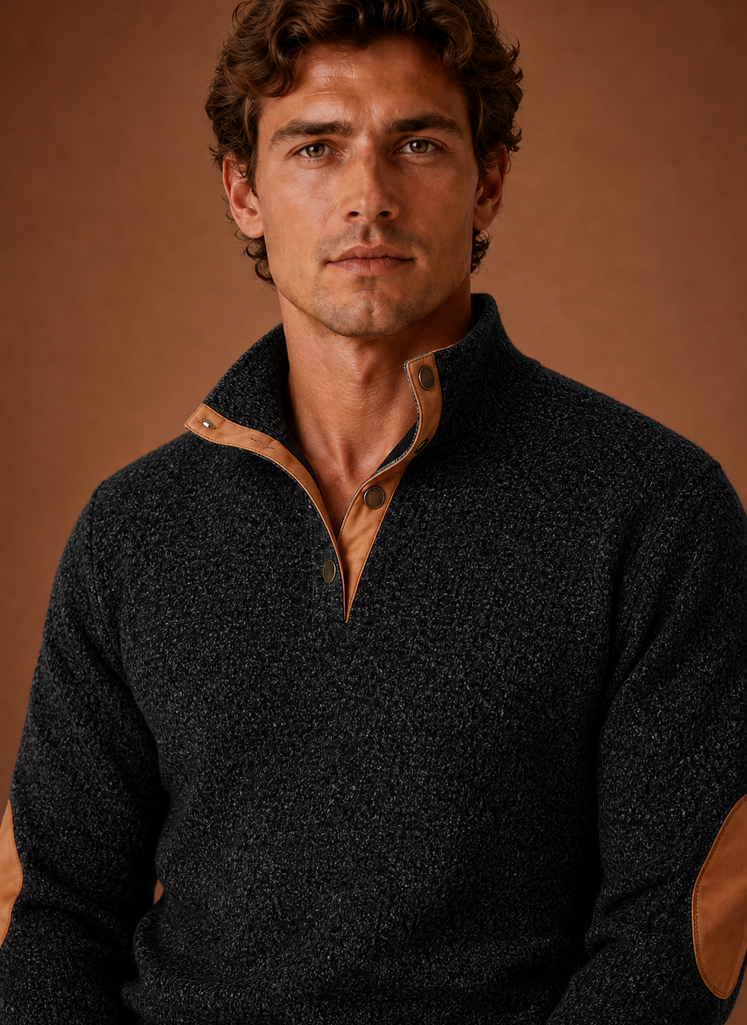 Men's mock neck layering jumper, view 11