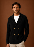 Men's open front knit cardigan