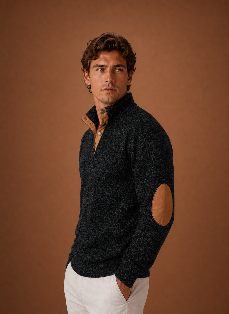 Men's mock neck layering jumper, view 12