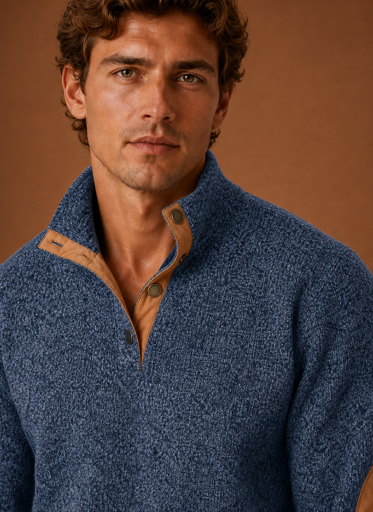 Men's mock neck layering jumper, view 7