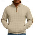 Men's textured knit quarter zip pullover