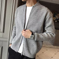 Men's ribbed zip front cardigan