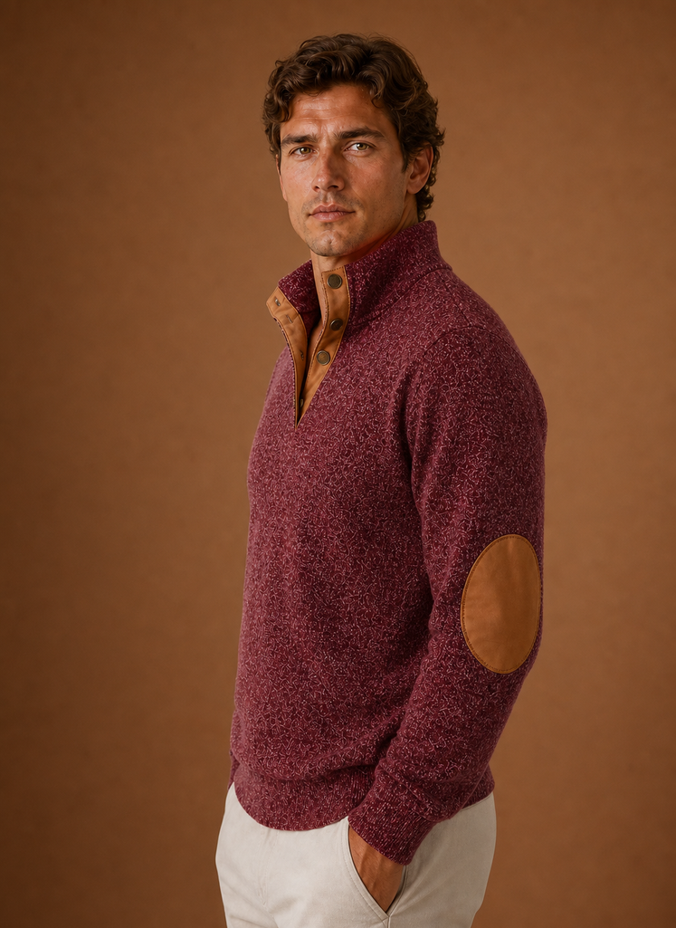 Men's mock neck layering jumper, view 14