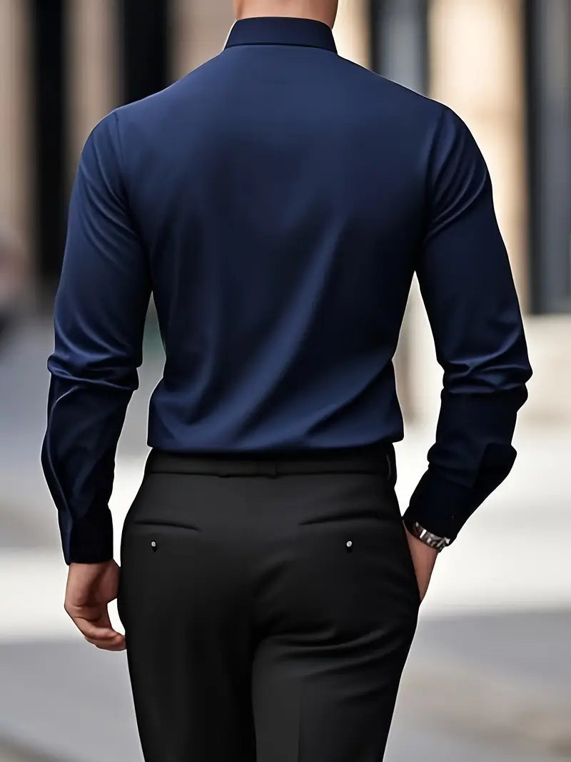 Men's breathable tailored long sleeve shirt, view 11