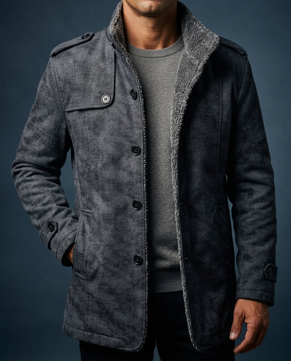 Nash | Merino Lined Leather Winter Coat