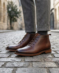 Men's goodyear welt leather chukka boots