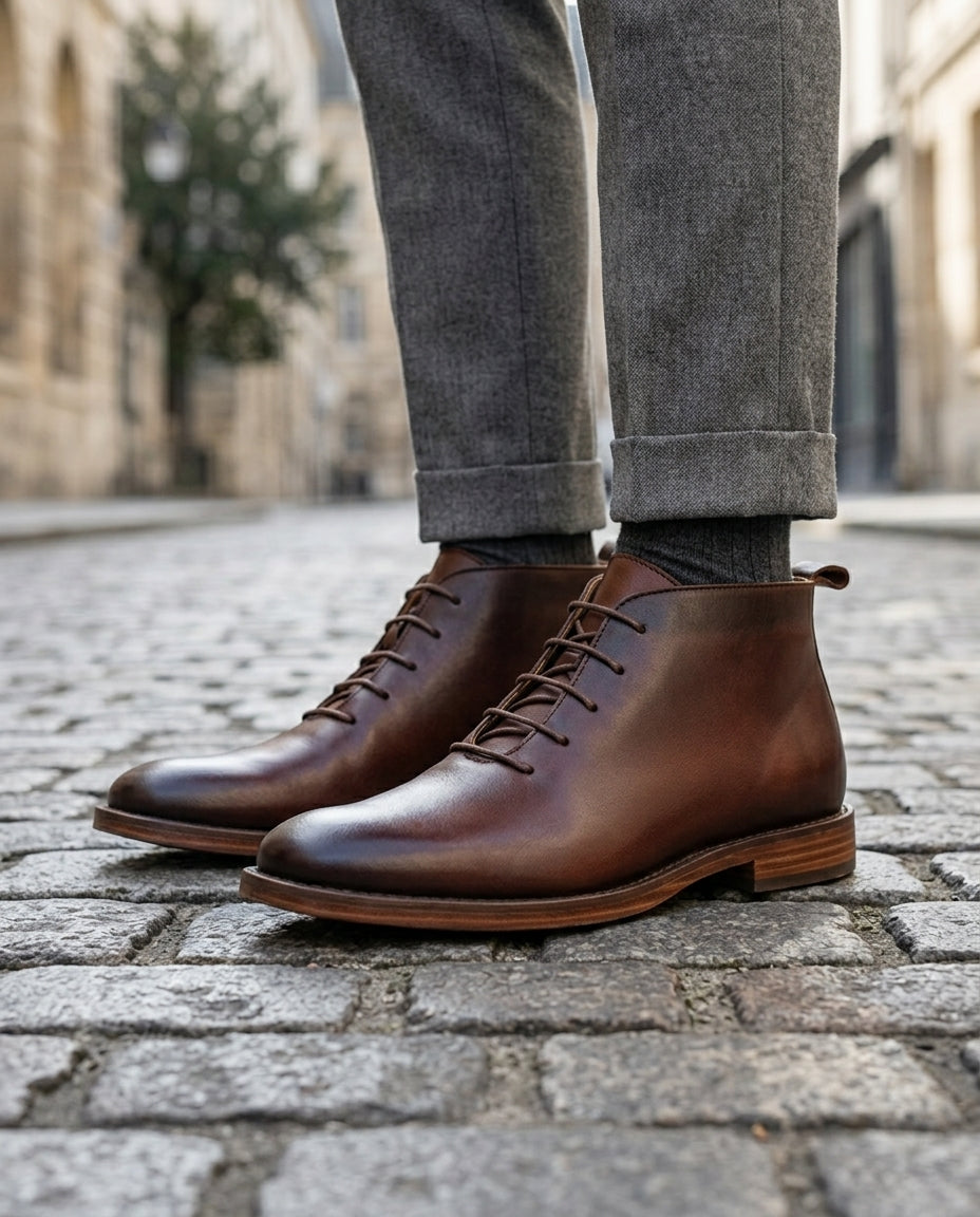 Solomon | Goodyear Welt Leather Chukka Boots