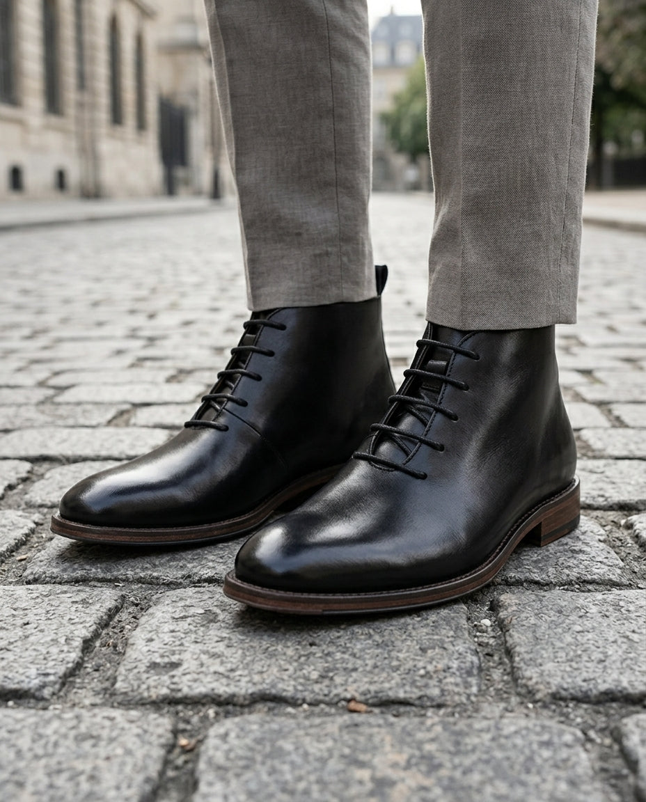 Solomon | Goodyear Welt Leather Chukka Boots