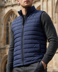 Men's streamlined quilted puffer gilet