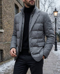 Men's insulated puffer blazer