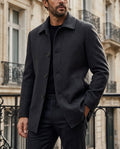 Men's three button wool blend overcoat