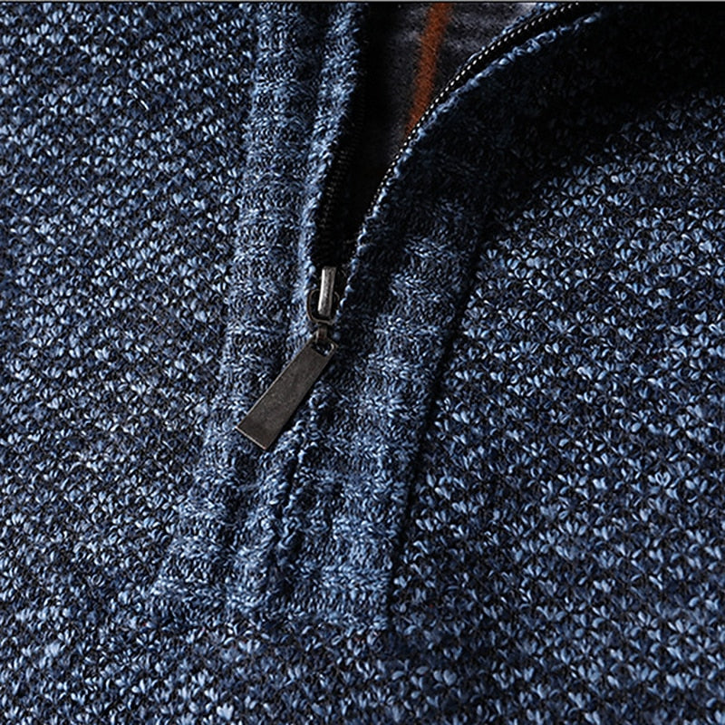 Emerson | Quarter Zip Stand Collar Jumper