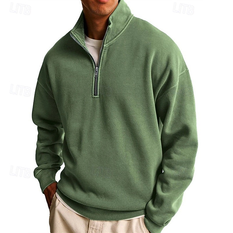 Men's quarter zip sweatshirt, view 6