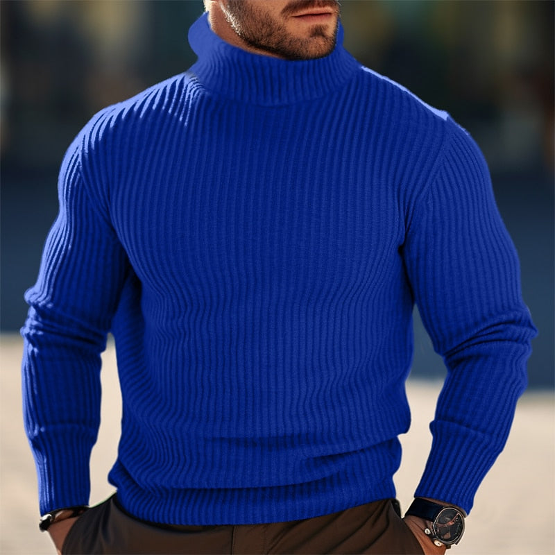 Flynn | Ribbed Roll Neck Jumper